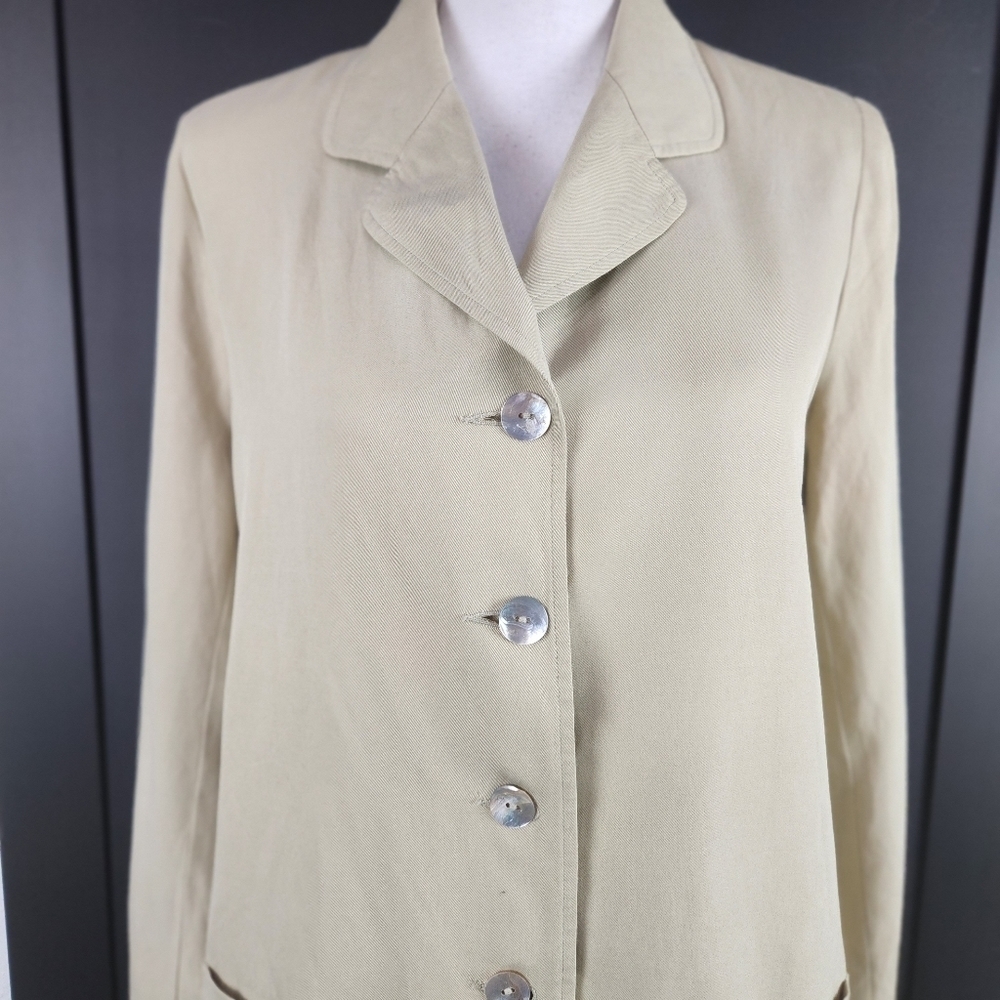 Tweeds Silk Blend Shell Minimalist Button Shirt J… - image 4